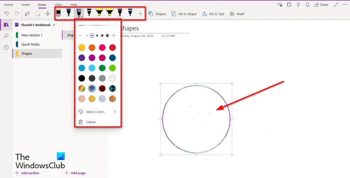 1728790085 853 How to insert Shapes in OneNote