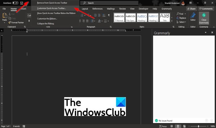 1728796137 109 How to customize the Quick Access toolbar in Office programs