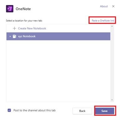 OneNote in Microsoft Teams