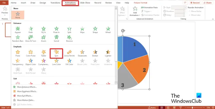 1728819079 175 How to create a Spinning Wheel animation in PowerPoint