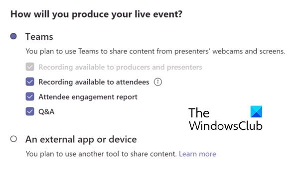 Schedule Microsoft Teams Live Event