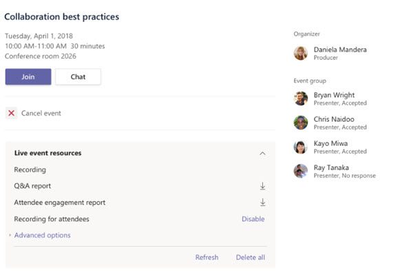 Schedule Microsoft Teams Live Event