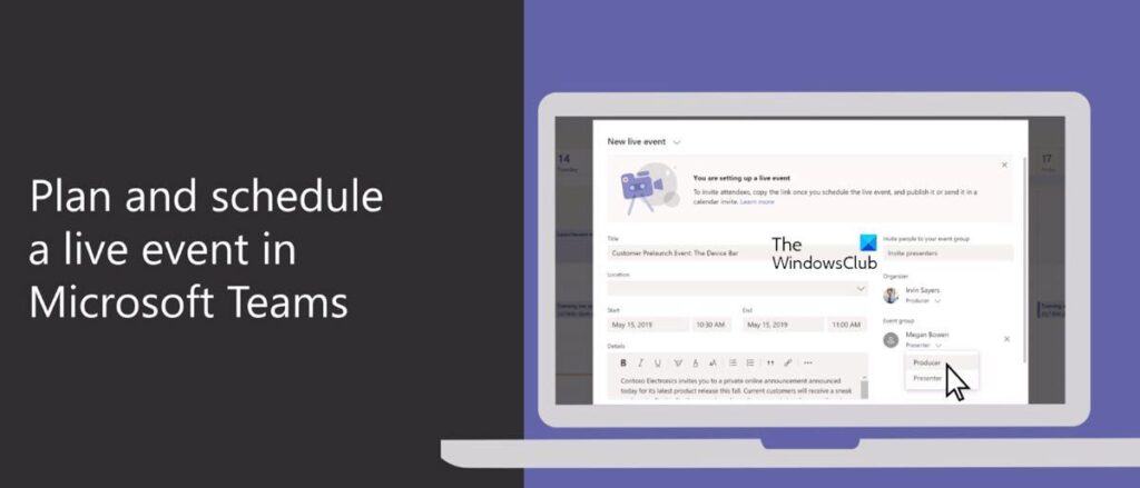 How to schedule Microsoft Teams Live Event?