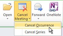 cancel meeting in Outlook