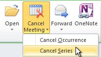 cancel meeting in Outlook