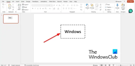 Remove Text box and convert it to Dotted Frame in PowerPoint