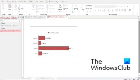 How to create a Bar Chart in Microsoft Access