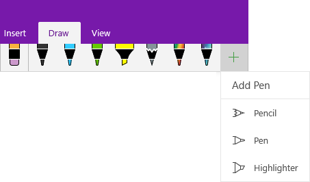 Customize your pens. Source: microsoft.com