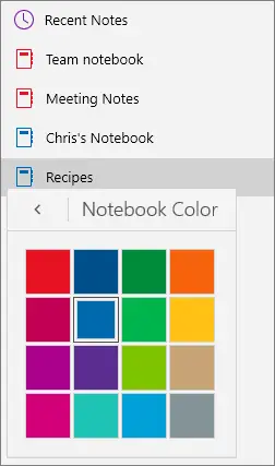 Color of the Notebook. Source: microsoft.com