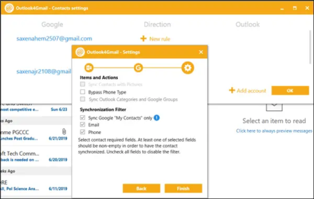 How to sync Outlook and Gmail contacts using free tools