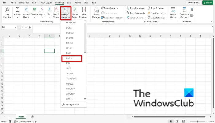 1728920173 642 How to use the ROW or ROWS function in