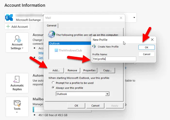 The operation failed because of a registry or installation problem - Outlook