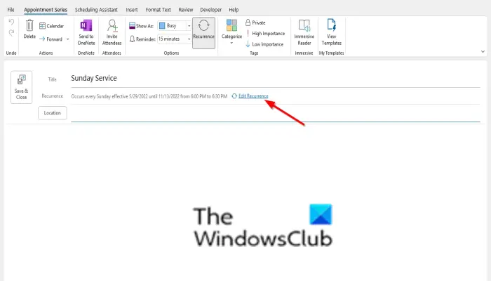 1728978138 904 Create edit and delete Recurring Calendar Appointment in Outlook