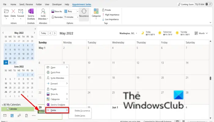 1728978138 928 Create edit and delete Recurring Calendar Appointment in Outlook