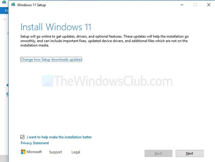 Windows Inplace Upgrade Installation