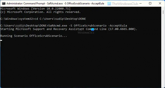 Run Microsoft Support and Recovery Assistant tool