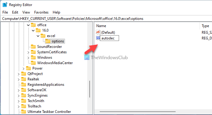 How to automatically insert decimal points in Excel