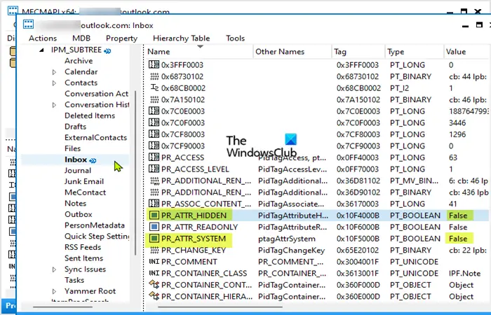 Change PR_ATTR_HIDDEN and PR_ATTR_SYSTEM value