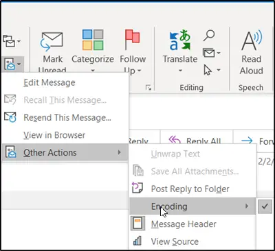 1729173677 654 How to change Character Encoding in Outlook