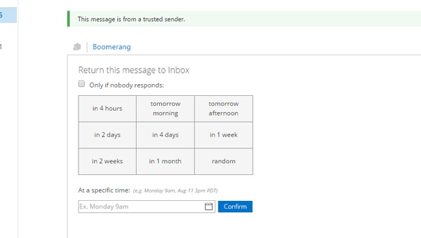 Boomerang for Microsoft Outlook