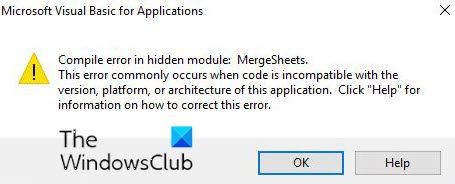 Compile error in hidden module