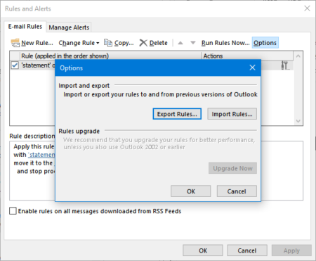 How to Export or Import Rules in Microsoft Outlook