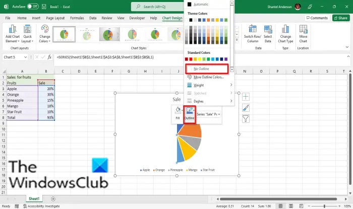 How to create a Half Pie Chart in Excel