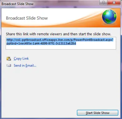 1729253709 470 PowerPoint Broadcast Slide Show Give presentations over internet