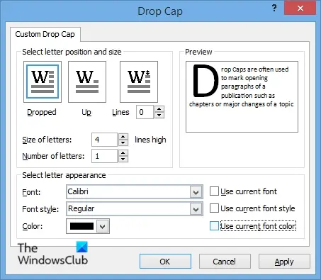 1729286774 511 How to insert a Drop Cap in Publisher