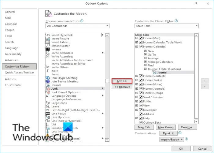 1729289907 410 How to open Journal folders in Outlook