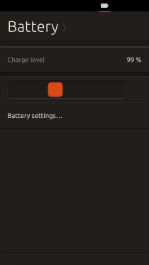 Ubuntu Touch - 07.5 - Status Bar - Battery