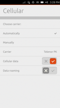 Ubuntu Touch - 08.02 - Settings - Cellular