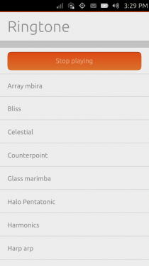 Ubuntu Touch - 08.05.1 - Settings - Sound - Ringtone