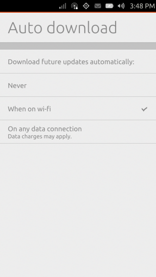 Ubuntu Touch - 08.11.1 - Settings - Updates - Auto Download