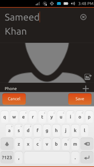 Ubuntu Touch - 10.4 - Apps - Contacts - Add or Edit 1