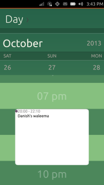 Ubuntu Touch - 19.6 - Apps - Calendar - Day