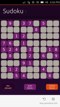 Ubuntu Touch - 27.1 - Games - Sudoku