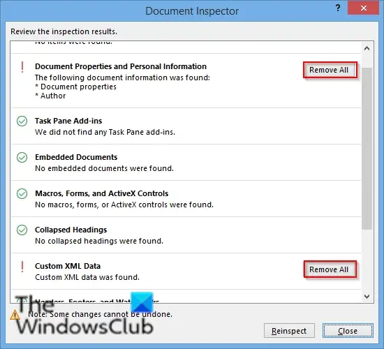 1729317575 33 How to inspect documents in Word using Document Inspector