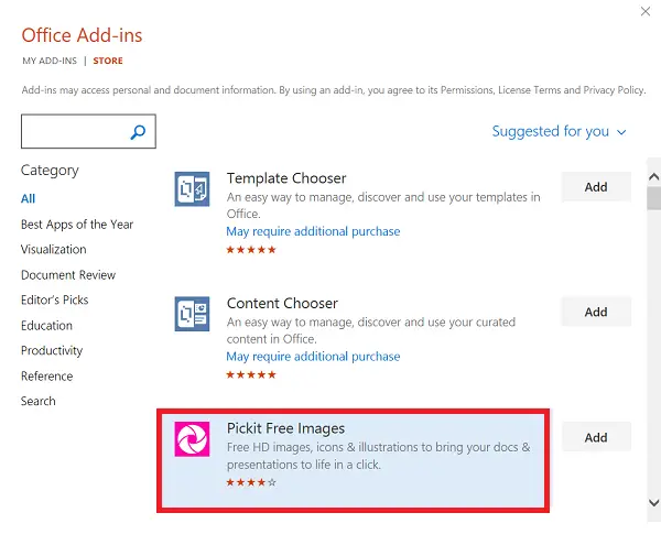 1729344550 714 How to add use Pickit Free Images add in to