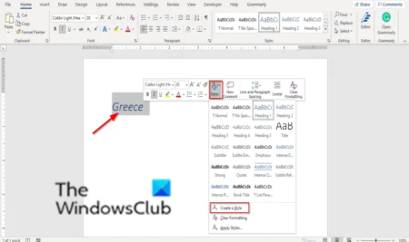 How to Customize and Create a new Style in Word