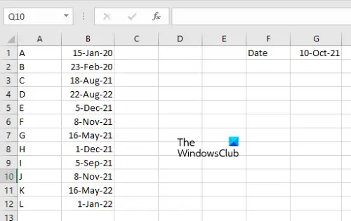 highlight dates earlier than specific date