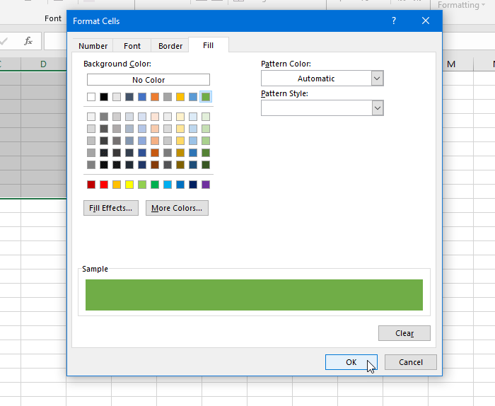 to alternate row colors in Excel