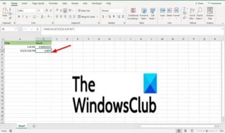 How to use TIMEVALUE function in Excel