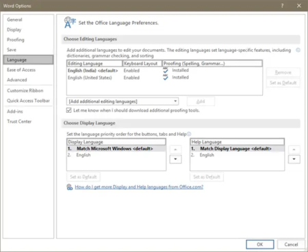 How to change Language in Microsoft Office