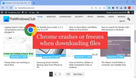 Chrome crashes or freezes when downloading a file [Fix]