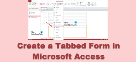 How to create a Tabbed Form in Access