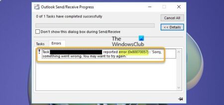 Error 0x80070057, Outlook Offline Address Book won't download