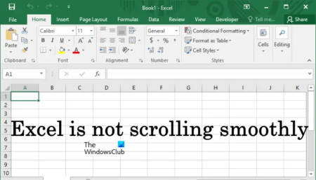 Excel not scrolling smoothly or properly