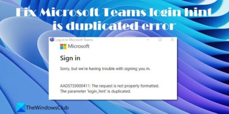 Fix Login_hint is duplicated error in Microsoft Teams