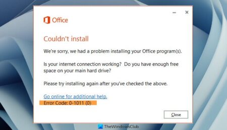 Fix Office Errors 0-1011, 3088-1015, 30183-1011 or 0-1005